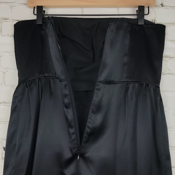 J. Crew Silk Black Strapless Mini Dress LBD - Picture 3 of 6